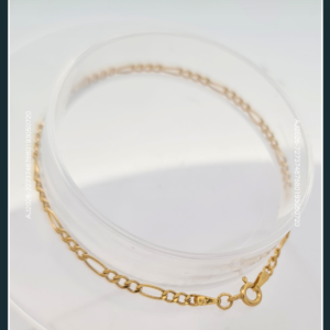 18K FIGARO GOLD BRACELET