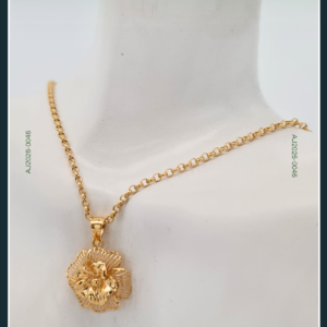 18K FLOWER GOLD CHAIN WITH PENDANT