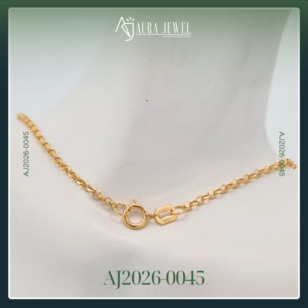 18K TWO TONE CROSS CHAIN WITH PENDANT - Image 3