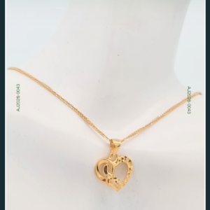 18K HEART GOLD CHAIN WITH PENDANT