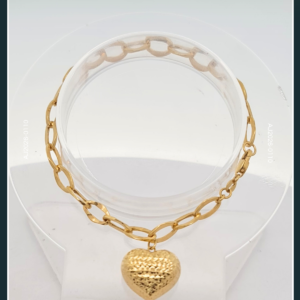 18K HEART GOLD BRACELET