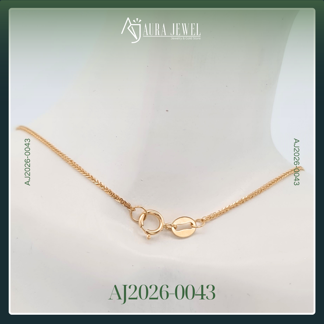 18K HEART GOLD CHAIN WITH PENDANT - Image 3