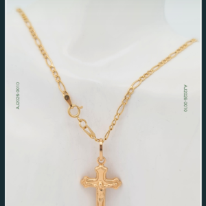 18K CRUCIFIX GOLD CHAIN WITH PENDANT