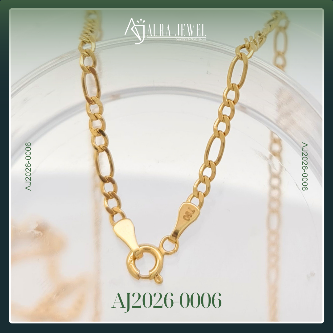 18K HEART GOLD CHAIN WITH PENDANT - Image 3