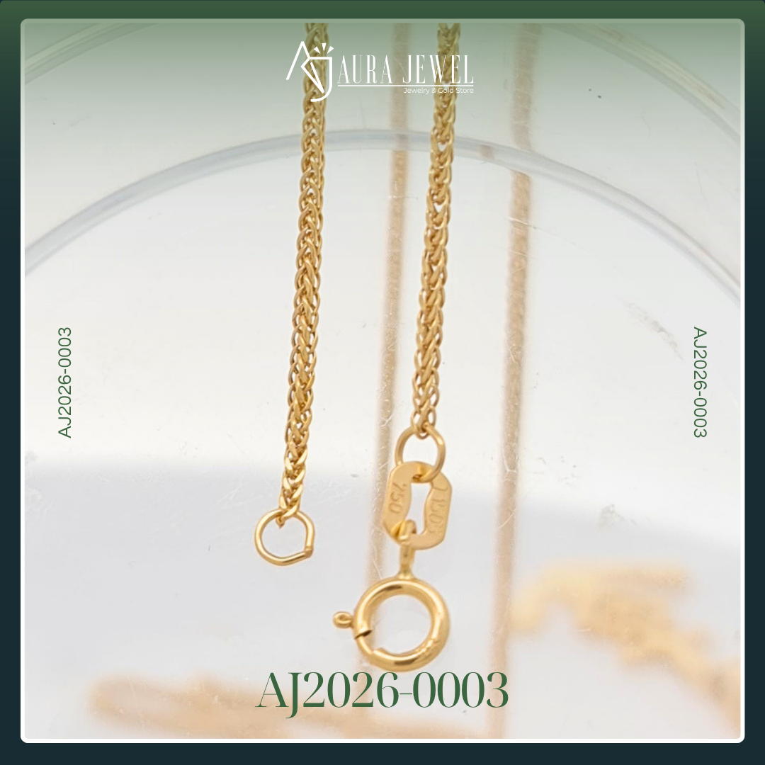 18K ANCHOR GOLD CHAIN WITH PENDANT - Image 2