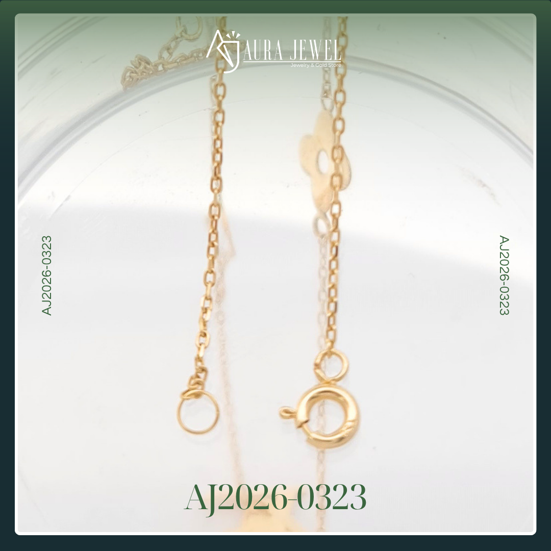 18K FLOWER GOLD NECKLACE - Image 3