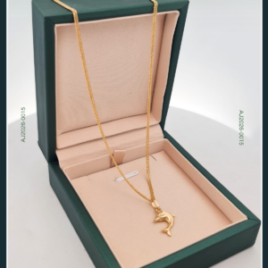 18 Karat Pawnable Dolphin Gold Chain with Pendant