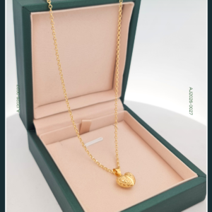 18 Karat Pawnable Gold Heart Chain with Pendant