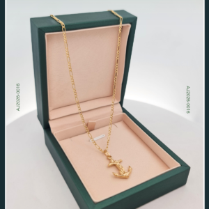 18k Pawnable Gold Anchor Gold Chain with Pendant