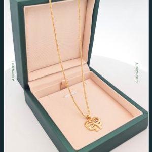 18 Karat Pawnable Ribbon Gold Chain with Pendant